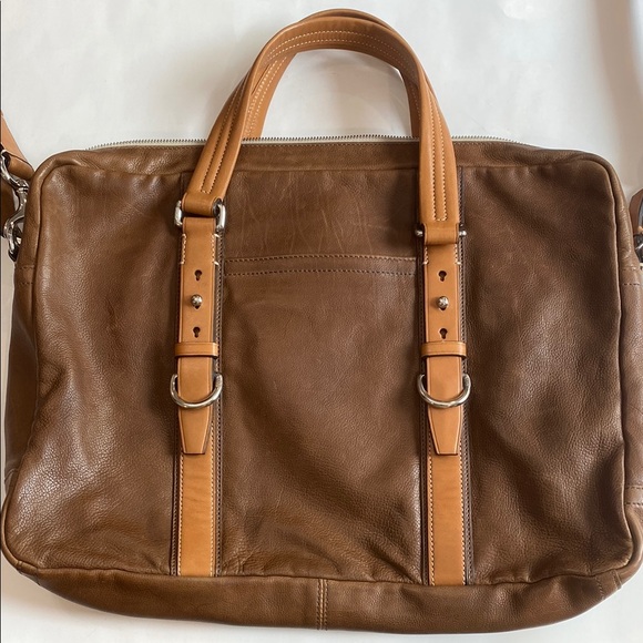 Coach Brown Leather Messenger Bag - Picture 10 of 15